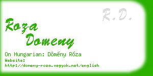 roza domeny business card
